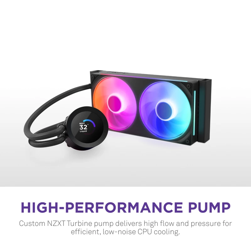 Refrigerador de CPU NZXT Kraken Plus 240 RGB preto