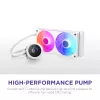 Refrigerador líquido All-in-One para CPU NZXT Kraken Plus RGB 240 — ventoinha de 120 mm, rolamento FDB, branco