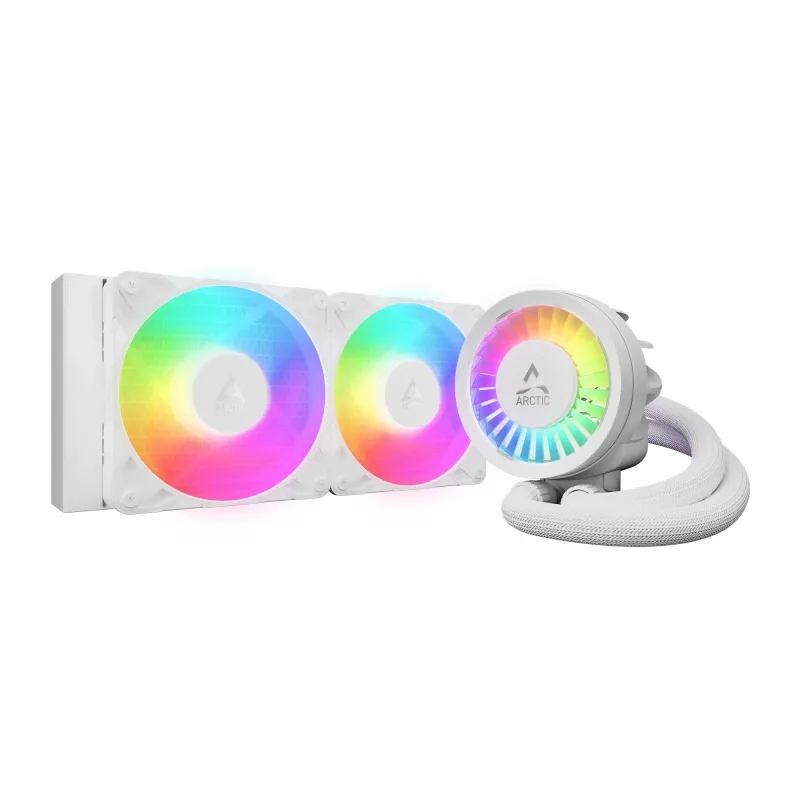 Refrigerador líquido All-in-One para CPU Arctic Liquid Freezer III Pro 240 A-RGB – 240 mm, ventoinha de 120 mm, branco, compatível com LGA1700/AM4/AM5