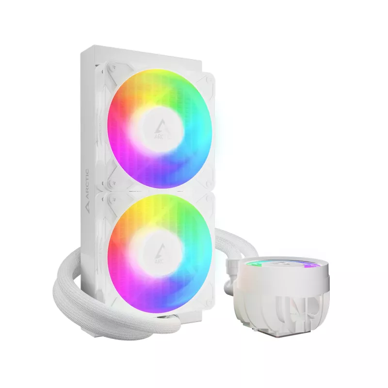Refrigerador líquido All-in-One para CPU Arctic Liquid Freezer III Pro 240 A-RGB – 240 mm, ventoinha de 120 mm, branco, compatível com LGA1700/AM4/AM5