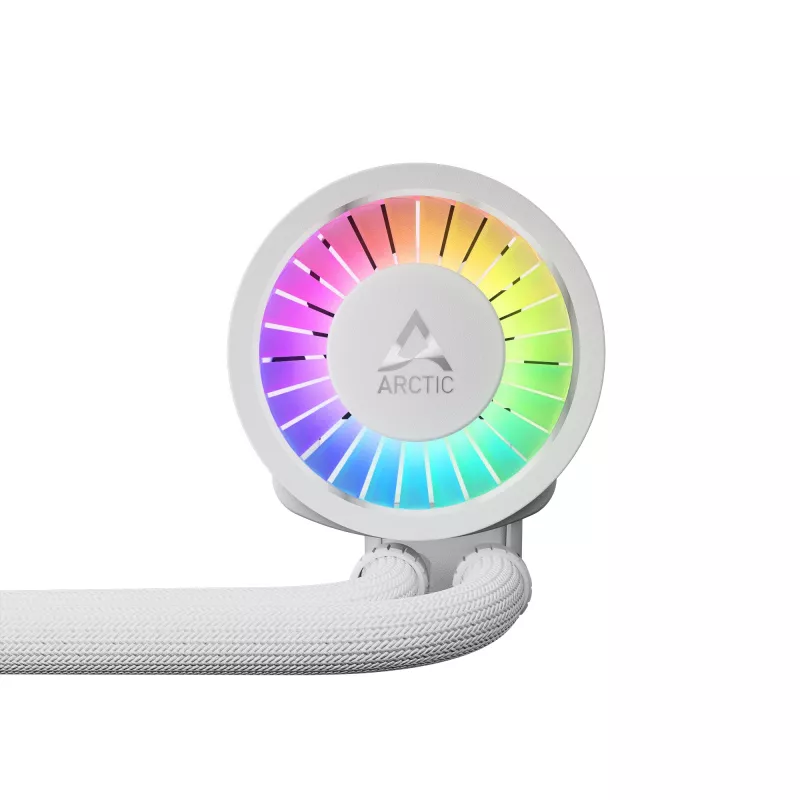 Refrigerador líquido All-in-One para CPU Arctic Liquid Freezer III Pro 240 A-RGB – 240 mm, ventoinha de 120 mm, branco, compatível com LGA1700/AM4/AM5