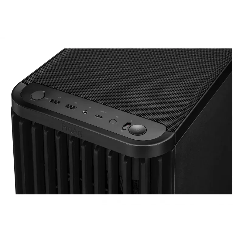 ASUS 90DC00M0-B39040 ProArt PA401 Wood Edition Mesh PWM caixa ATX Midi-Tower, vidro temperado, preta