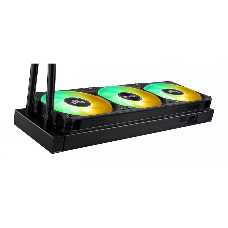 Refrigeração líquida All-in-One ASUS TUF Gaming LC III 360 ARGB LCD — radiador de 360 mm, 3x ventoinhas de 120 mm, socket AM5/AM4/LGA1700/LGA1200, Preto