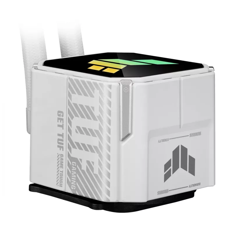 Refrigerador líquido All-in-One ASUS TUF Gaming LC III 360 ARGB White Edition – 360 mm, ventoinha de 120 mm, suporte para LGA1700/1200, AM4/AM5