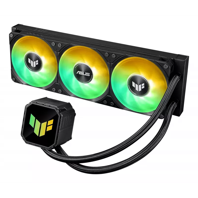 Refrigeração líquida All-in-One ASUS TUF GAMING LC III 360 ARGB – ventoinhas de 120 mm, suporta AM4/LGA1200/LGA1700/AM5, Preto