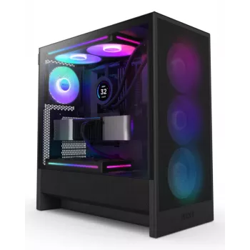 Caixa de CPU NZXT H7 Flow 2024 RGB Mid Tower Airflow ATX Preto