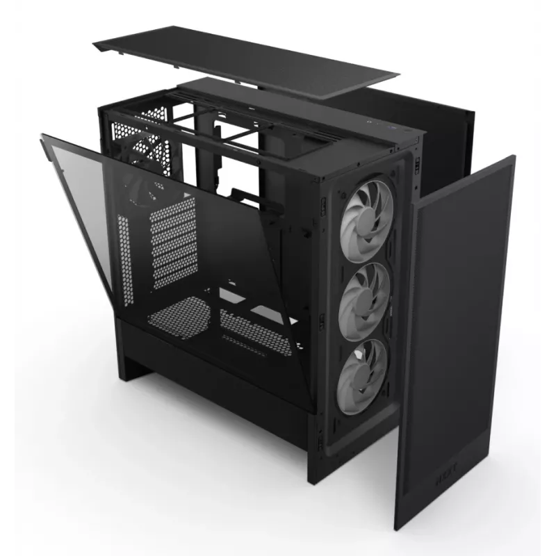 Caixa NZXT H5 Flow RGB (2024) Midi Tower, preto