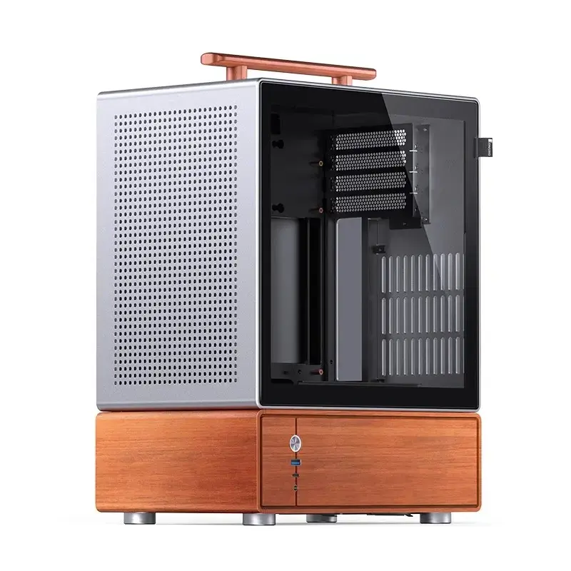 Caixa de PC Jonsbo T7 Midi Tower mATX Vidro Temperado Prateado