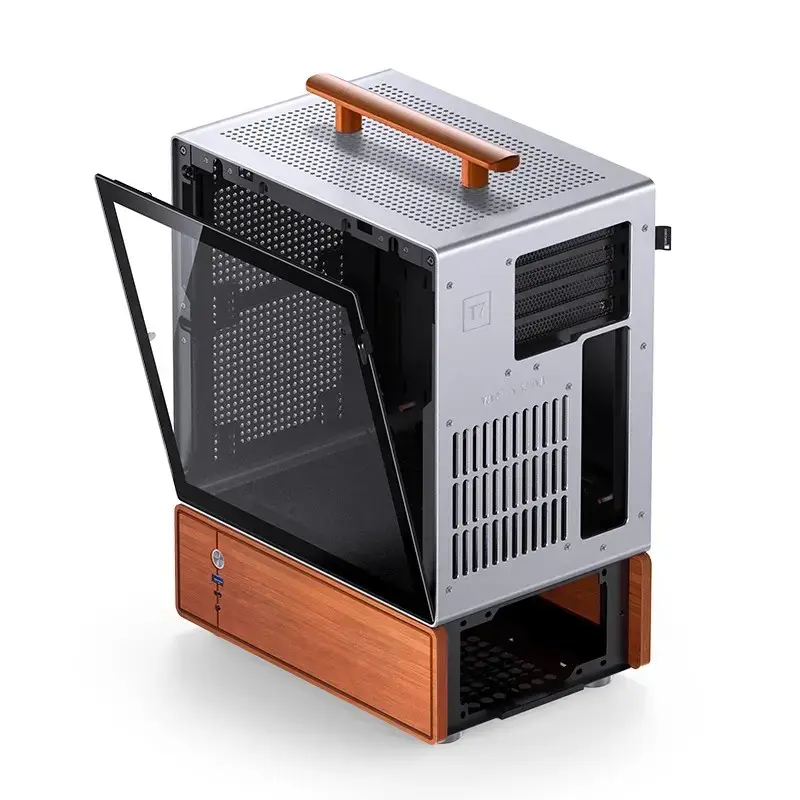 Caixa de PC Jonsbo T7 Midi Tower mATX Vidro Temperado Prateado