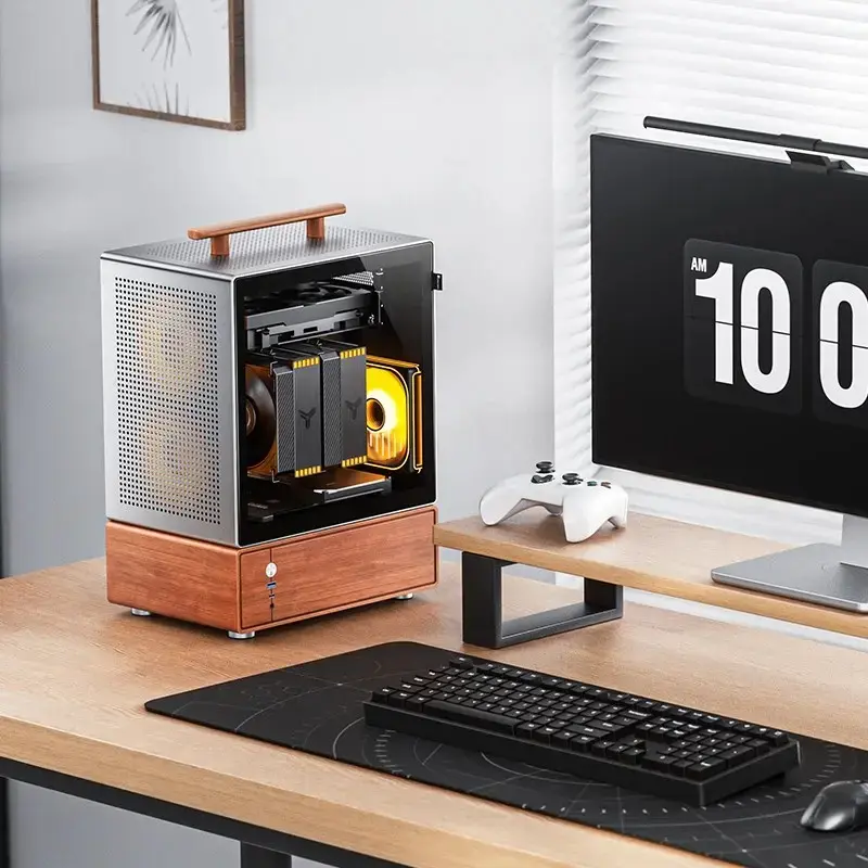 Caixa de PC Jonsbo T7 Midi Tower mATX Vidro Temperado Prateado