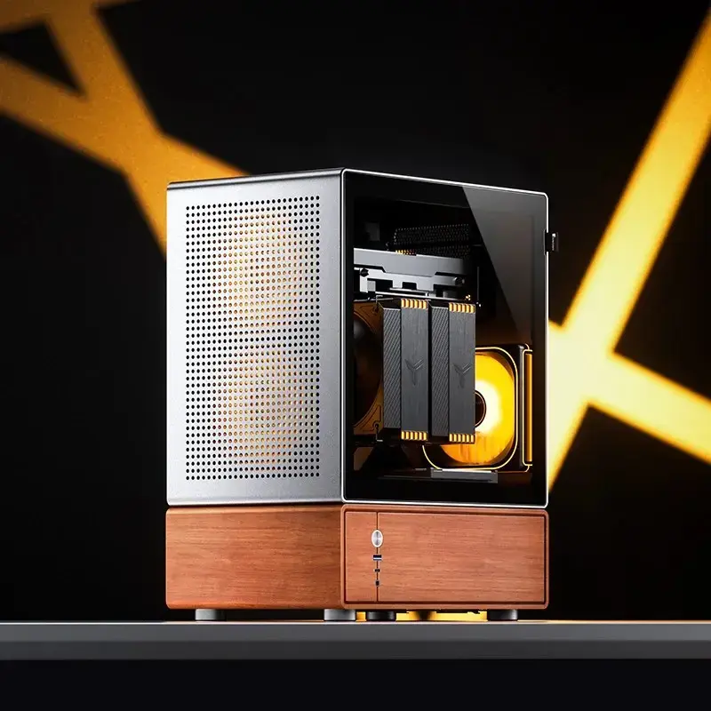 Caixa de PC Jonsbo T7 Midi Tower mATX Vidro Temperado Prateado