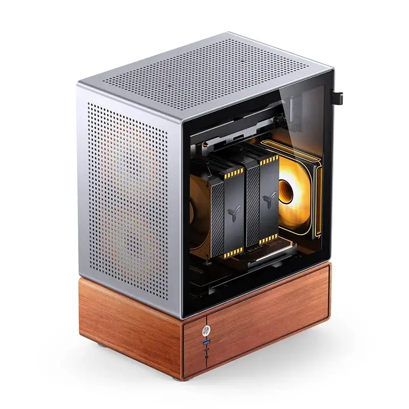 Caixa de PC Jonsbo T7 Midi Tower mATX Vidro Temperado Prateado