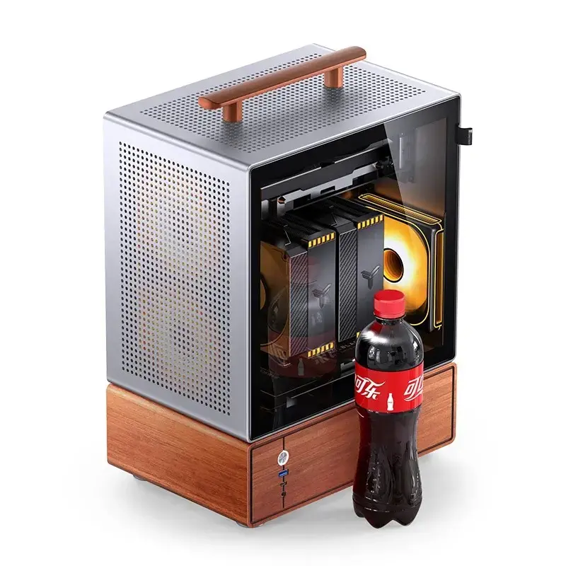 Caixa de PC Jonsbo T7 Midi Tower mATX Vidro Temperado Prateado