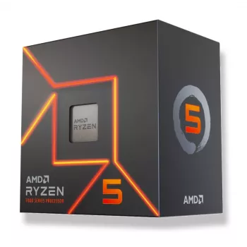 Processador AMD Ryzen 5 7400, socket AM5, 6 núcleos, 3,3 GHz base / 4,3 GHz boost, 16 MB L3, DDR5, Radeon Graphics