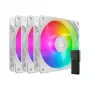 Ventoinhas de caixa Cooler Master SickleFlow Edge 120 ARGB 3-in-1, 3x 120 mm, brancas, MFX-B2DW-253P2-R2