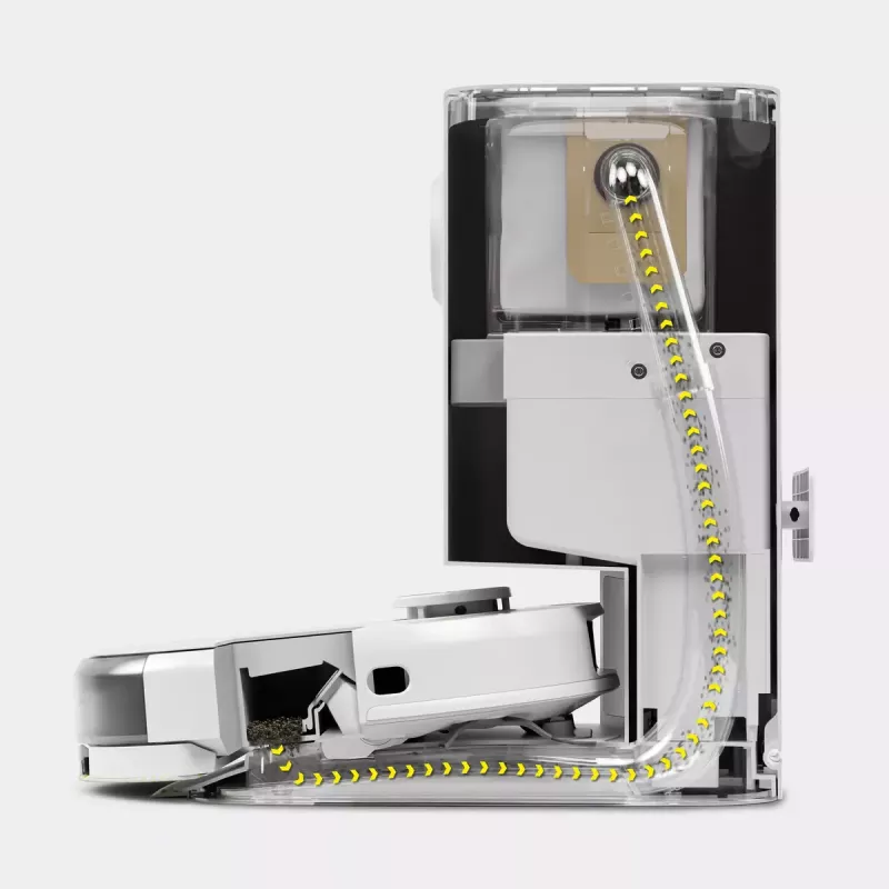 Kärcher RCV 5 estação de aspiração 2.269-643.0, base de carregamento para robô aspirador, 4 l, branca