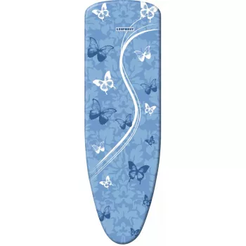 Capa acolchoada para tábua de passar Leifheit 71606 — algodão/poliéster/poliuretano, compatível com 1250 × 400 mm, azul