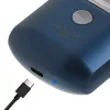 Máquina de barbear rotativa Adler AD 2937, 2 cabeças rotativas, bateria de iões de lítio recarregável 250 mAh, lavável, sem fios, azul