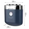 Máquina de barbear rotativa Adler AD 2937, 2 cabeças rotativas, bateria de iões de lítio recarregável 250 mAh, lavável, sem fios, azul