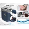 Máquina de barbear rotativa Adler AD 2937, 2 cabeças rotativas, bateria de iões de lítio recarregável 250 mAh, lavável, sem fios, azul