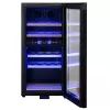 Garrafa térmica elétrica para vinho Adler AD 8080, instalação livre preta, 24 garrafas, 2 zonas, 60 L, controlo tátil