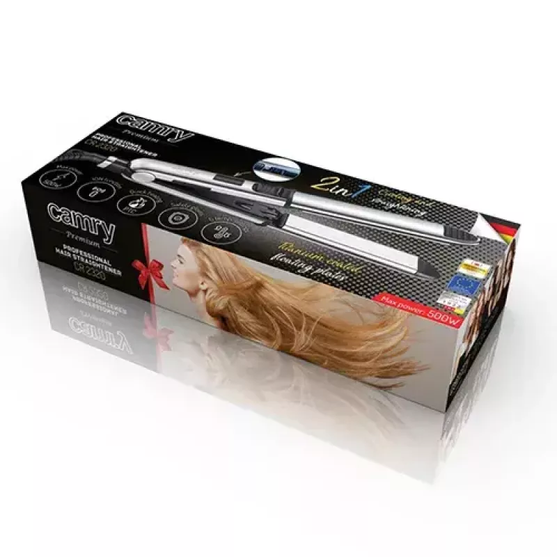 Ferro de alisar Camry Premium CR 2320 500 W aço inoxidável