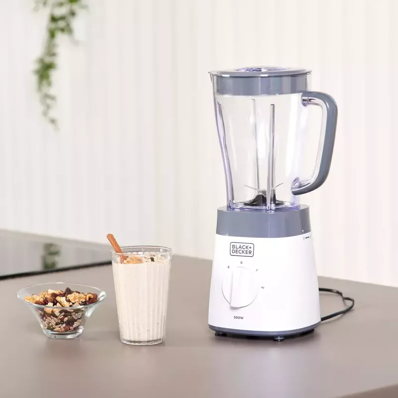 Batedeira de mesa Black & Decker BXJB500E – jarro de vidro de 1,5 L, 500 W, 2 velocidades, pulsar, Ice-Crush