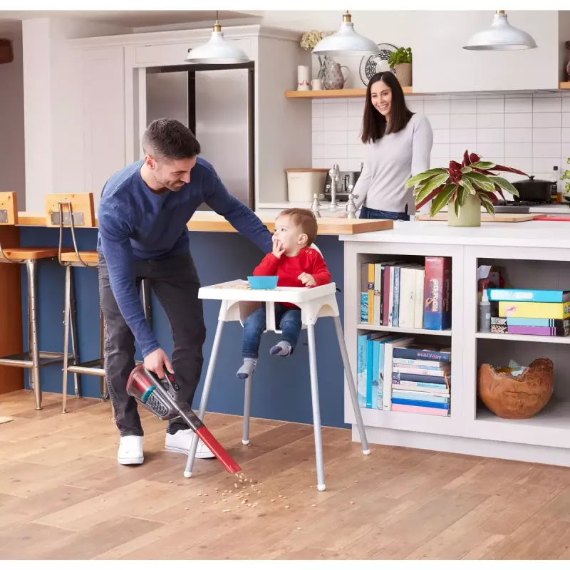 Aspirador de mão Black & Decker BHHV315J — 12V sem fios, potência de aspiração de 20 AW, 0,7 L sem saco, 16 min de autonomia