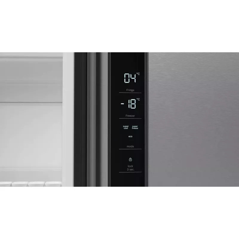 Frigorífico side-by-side Bosch Serie 4 KFN96VPEA, 605 l (frigorífico 405 l / congelador 200 l), NoFrost, aço inoxidável