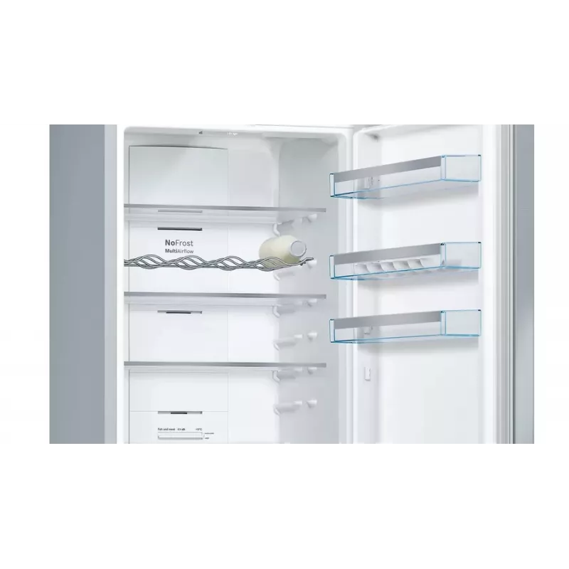 Combinado frigorífico-congelador Bosch Serie 4 KGN397IEQ independente 368 l aço inoxidável