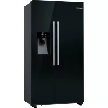 Frigorífico side-by-side Bosch Serie 6 KAD93ABEP, 562 l de volume total, compartimento de refrigeração 371 l, compartimento de congelação 191 l, NoFrost, máquina de gelo, preto