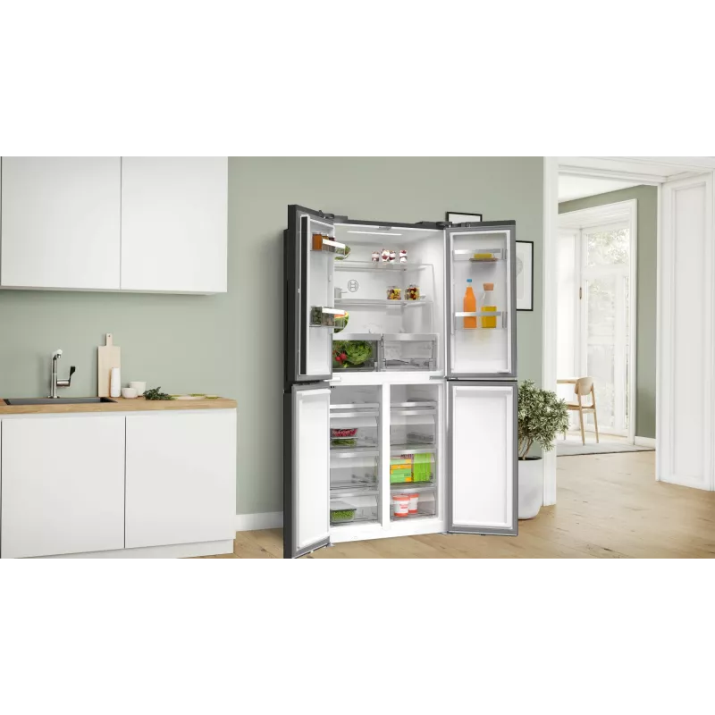 Frigorífico side-by-side Bosch Serie 4 KMC85LBEA, independente, 547 l, preto