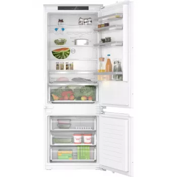 Combinado frigorífico-congelador de encastrar Bosch Serie 4 KBN96VFE0, 383 l total, refrigeração 285 l / congelação 98 l, congelador em baixo, porta reversível, branco