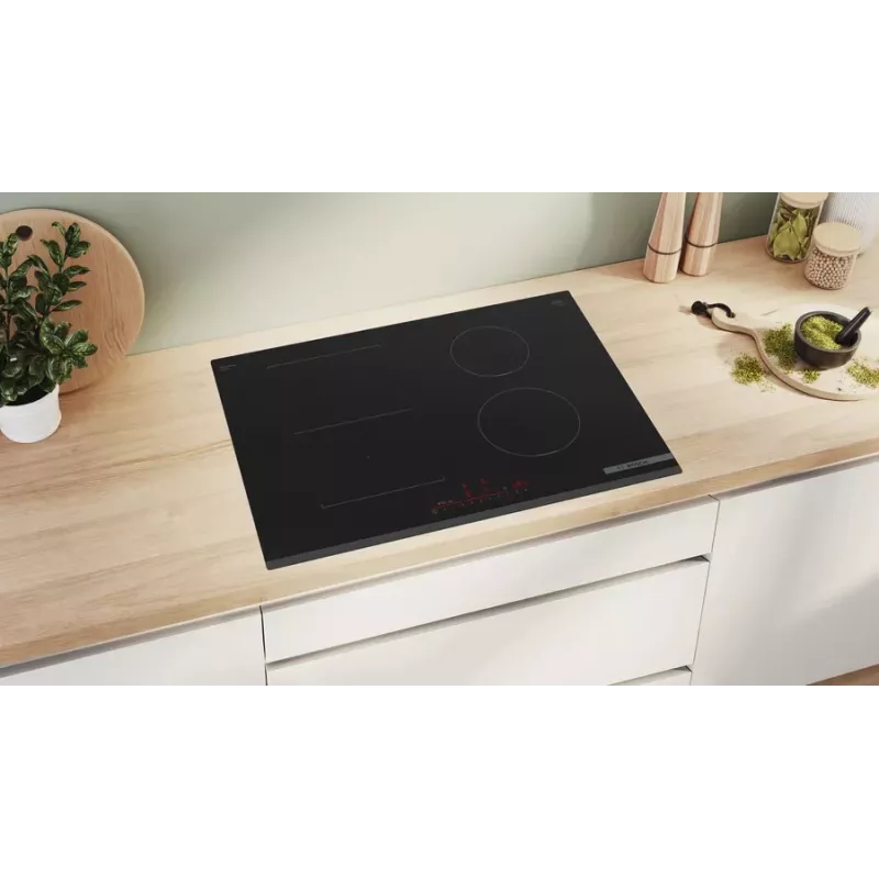 Placa Bosch Serie 6 PVS731HB1E preta de encastrar 70 cm placa de indução por zonas 4 zona(s)