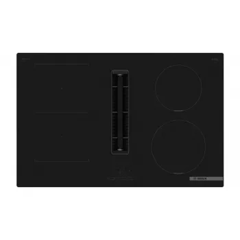 Placa de indução Bosch Serie 4 PVS811B16E, 80 cm, 4 zonas com controlo tátil, sem moldura, preta