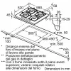 Placa Bosch Serie 4 PNP6B6K40 preta de encastrar 60 cm a gás 4 zona(s)
