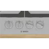 Placa de gás de encastrar Bosch PCH6A5I90 — 60 cm, aço inoxidável, 4 zonas de gás + 1 wok, Flame Select, grelhas de ferro fundido