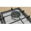 Placa de gás de encastrar Bosch PCH6A5I90 — 60 cm, aço inoxidável, 4 zonas de gás + 1 wok, Flame Select, grelhas de ferro fundido