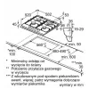 Placa de gás de encastrar Bosch PCH6A5I90 — 60 cm, aço inoxidável, 4 zonas de gás + 1 wok, Flame Select, grelhas de ferro fundido