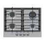 Placa de gás de encastrar Bosch PCH6A5I90 — 60 cm, aço inoxidável, 4 zonas de gás + 1 wok, Flame Select, grelhas de ferro fundido