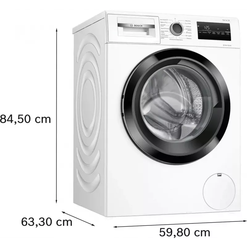 Máquina de lavar roupa Bosch WAN2827FPL de carregamento frontal 7 kg 1200 rpm A+++ branca visor LED 598×845×590 mm