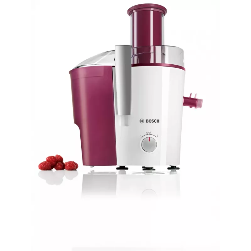 Extrator de sumo Bosch MES25C0 centrífugo 700 W vermelho cereja (fruta), transparente, branco