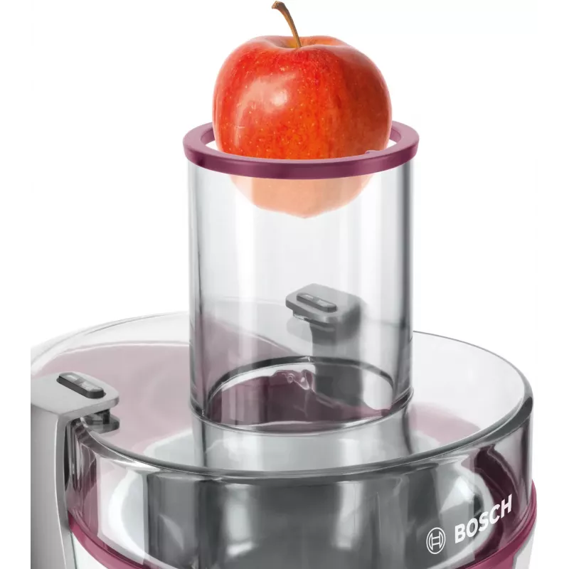 Extrator de sumo Bosch MES25C0 centrífugo 700 W vermelho cereja (fruta), transparente, branco