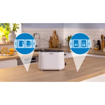 Torradeira Bosch TAT2M121 6 2 fatias 950 W branca
