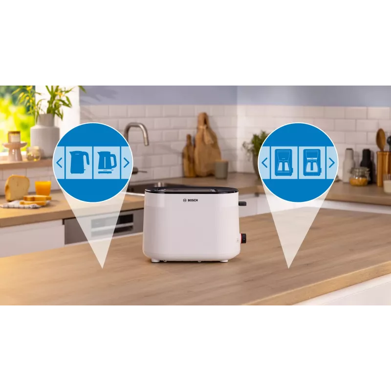 Torradeira Bosch TAT2M121 6 2 fatias 950 W branca