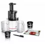 Extrator de sumo lento Bosch MESM500W — motor de 150 W, recipiente de sumo de 1 L, compacto 152×152×427 mm, branco/preto