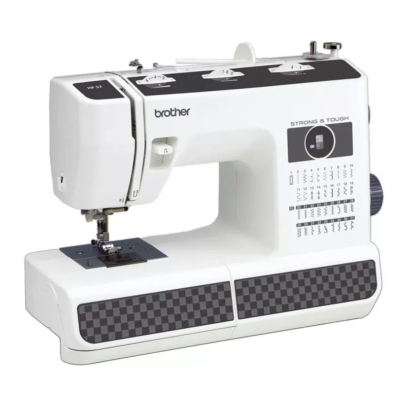 Máquina de costura Brother HF37 semiautomática eletromecânica