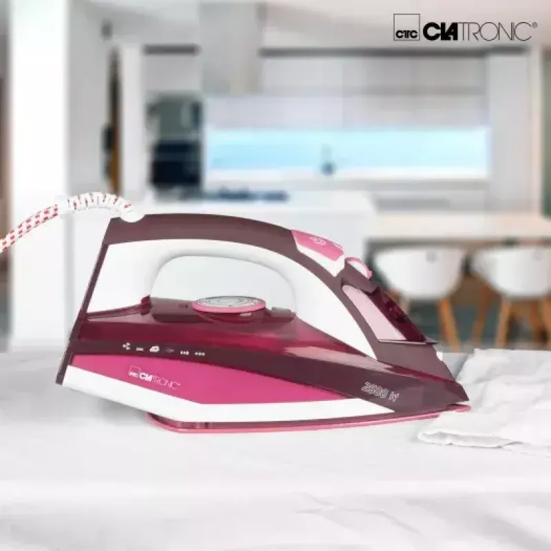 Ferro a vapor CLATRONIC DB 3705 2600 W, base em cerâmica, depósito removível de 0,38 L, anti-calcário, vapor vertical