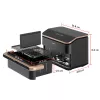 Cosori Dual Blaze Twinfry Chef Edition Fritadeira de ar quente dupla 10 L de instalação livre 2800 W cinzento-escuro, rosa-ouro