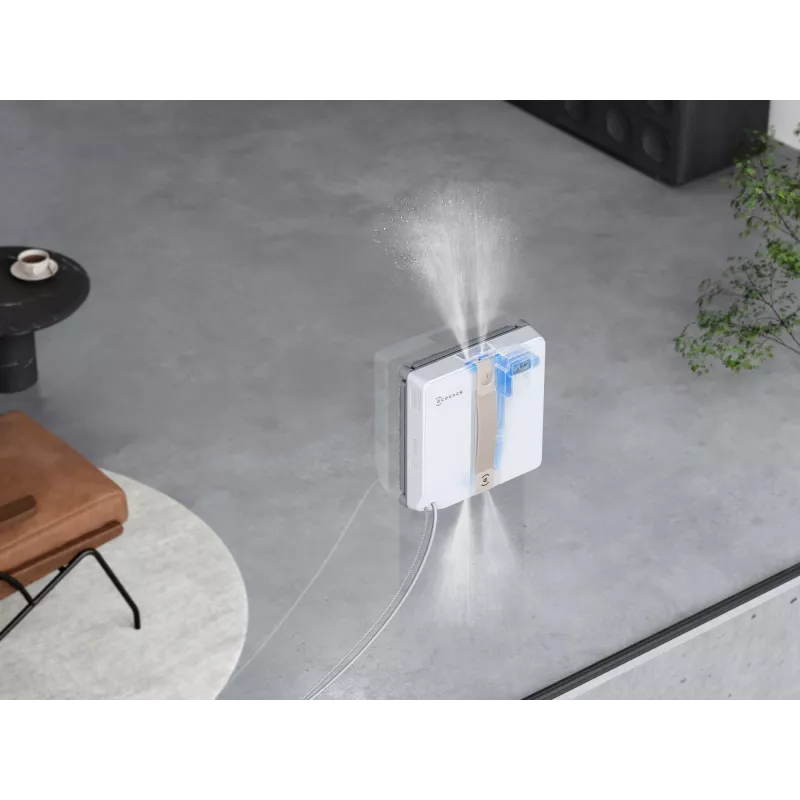 Robô de limpeza de janelas Ecovacs Winbot Mini — bateria 3000 mAh, força de aspiração 7500 Pa, depósito de água 0,06 L, motor sem escovas, suporte de app